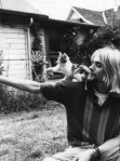 Kurt Cobain with a cat