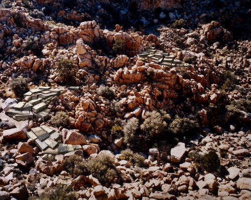 Strange shanty town built in rocks and stuff