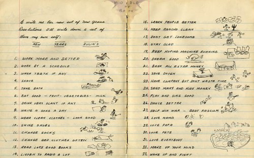 woody Woody Guthrie's New Year's Resolutions