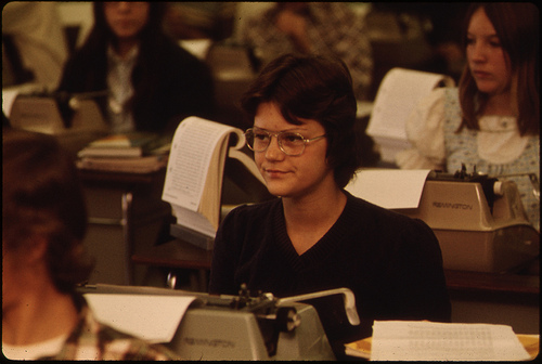 Person waiting to type