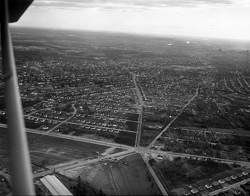 Aerial view of housing