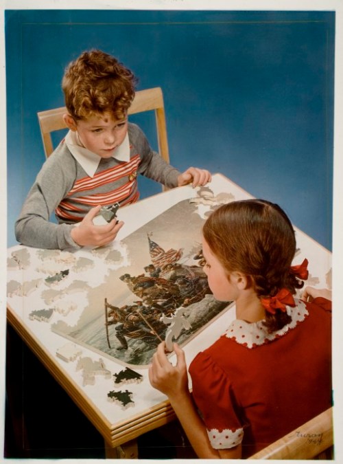 children with puzzle