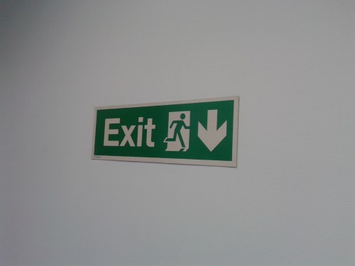 Exit sign