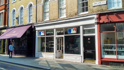 Exterior of MLB pop-up in London